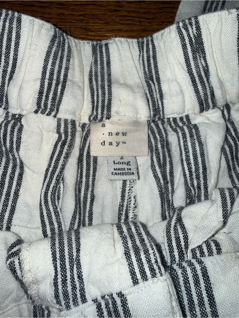 a new day White and Black Striped Boot Cut Pants - Picture 2 of 2